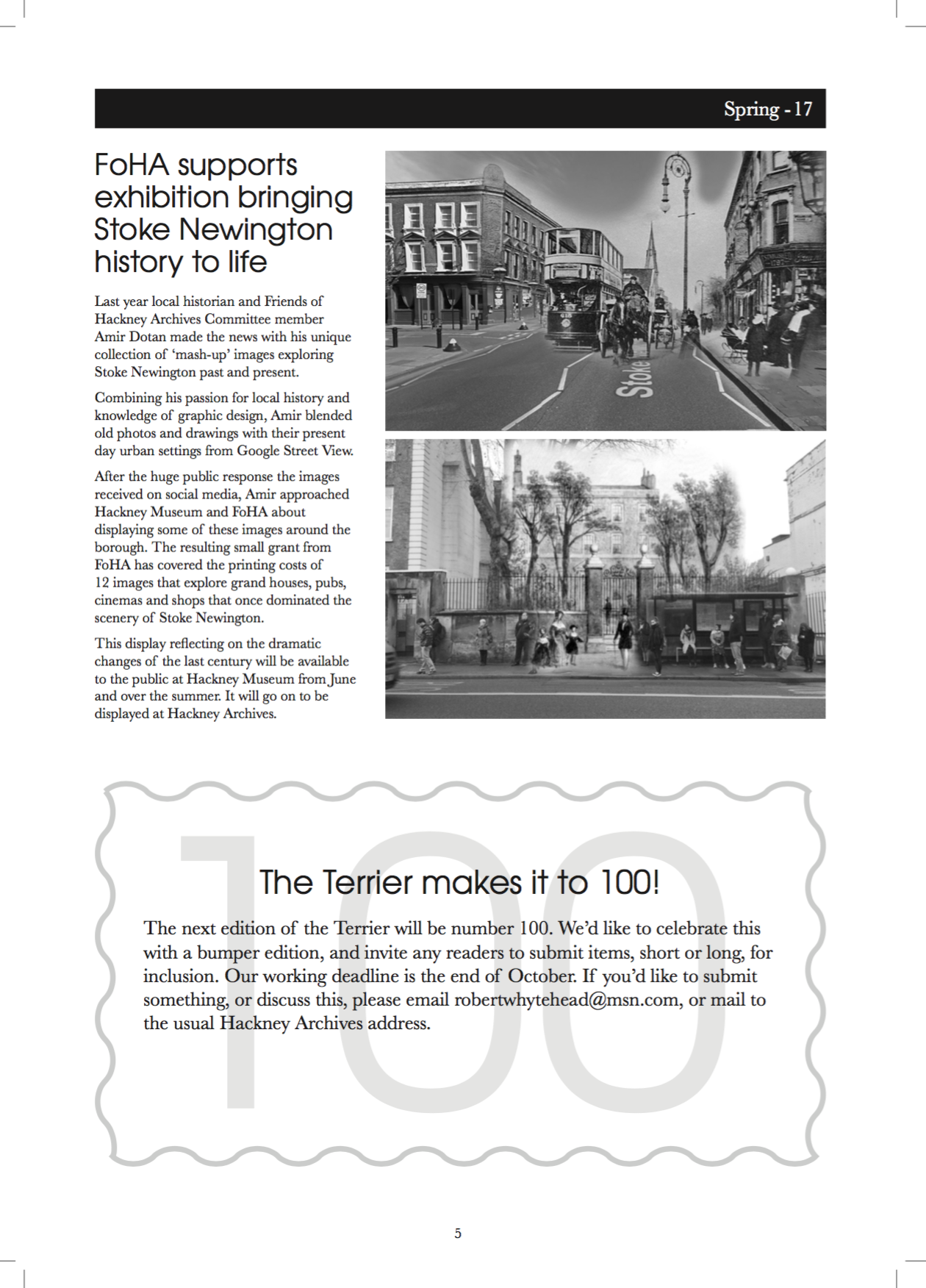 The Hackney Terrier - Spring 2017